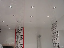 How to place lamps on the ceiling in the bathroom photo