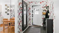 Interior wallpaper in the kitchen and hallway