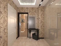 Interior wallpaper in the kitchen and hallway