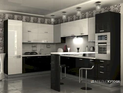 Black and white kitchen options photo