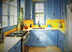 My blue and yellow kitchen photo