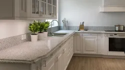 Countertops барои сафед дохили ошхона акс