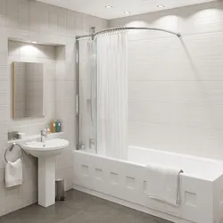 Interior bathroom with cornices