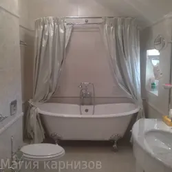 Интерьер ванная с карнизами