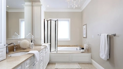 Interior bathroom with cornices