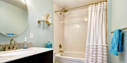 Interior bathroom with cornices