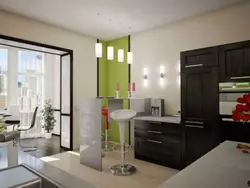 Interior Kitchen Studio With Balcony Photo