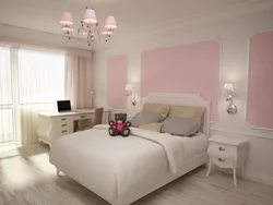 White pink bedroom photo