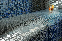 Glass tiles in the bathroom design photo