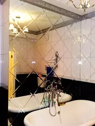 Glass tiles in the bathroom design photo
