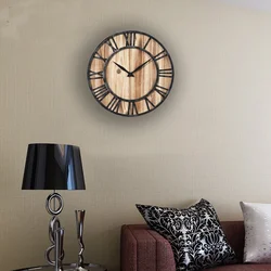 Clock on the wall for the kitchen photo in the interior
