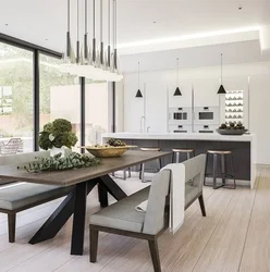 Modern kitchen dining room designs in home