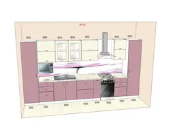 Kitchen design 3-5 meters wide