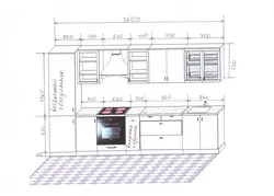 Kitchen design 3-5 meters wide