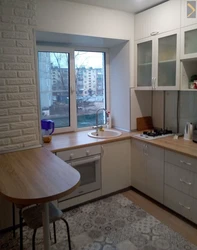 Kitchen interior with window and sill