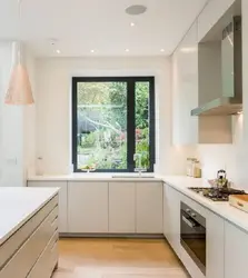 Kitchen interior with window and sill