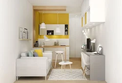 Interior of small rooms kitchen