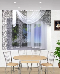 Design of curtains for kitchen ceiling