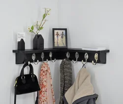 Corner hangers in the hallway wall photos