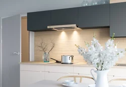 Телескопическая вытяжка в интерьере кухни