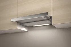 Telescopic hood in the kitchen interior