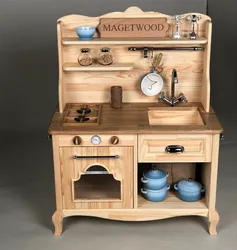 Children's kitchen photo with dimensions