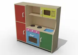 Children's kitchen photo with dimensions