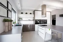 Kitchen design with open hood