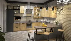 Small corner kitchens in loft style photo