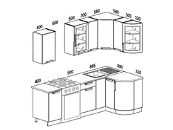 Dimensions Of The Kitchen Set For The Corner Kitchen Photo