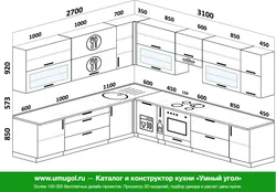 Dimensions Of The Kitchen Set For The Corner Kitchen Photo