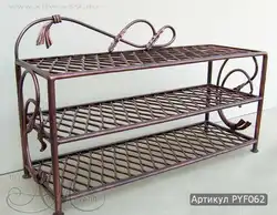 Кованая обувница в прихожую фото