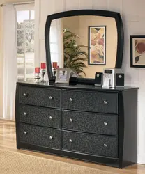 Chest Of Drawers In The Hallway With A Mirror In A Modern Style Photo