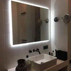 Bathroom mirrors with lighting photo