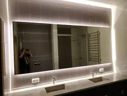 Bathroom mirrors with lighting photo