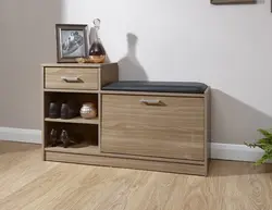 Bedside table in the hallway interior