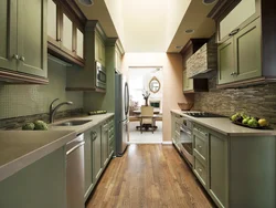 Small walk-through kitchen design