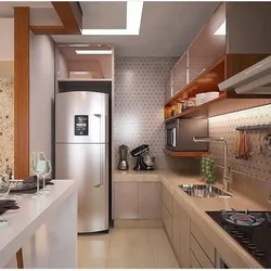 Small walk-through kitchen design