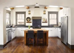 Small walk-through kitchen design