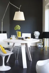 Floor lamp in the kitchen in the interior