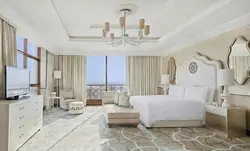 Dubai wallpaper in the bedroom interior