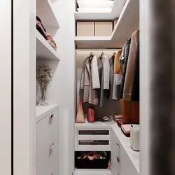 Dressing room in the bedroom Khrushchev design