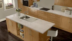 Cedar countertops in the kitchen interior