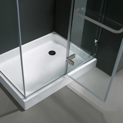 Shower tray in the bathroom interior
