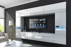 Curtain wall in the living room modern style photo
