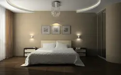 Kiçik bir yataq otağında asma tavanların fotoşəkili