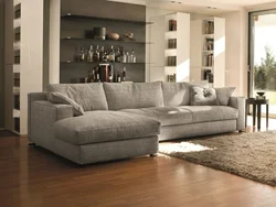 Sofa in the living room in a modern style direct photo