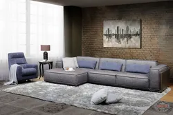 Sofa in the living room in a modern style direct photo