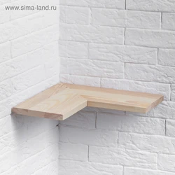 Corner wooden shelf for the kitchen photo