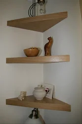 Ас үй фотосы үшін бұрыштық ағаш сөре